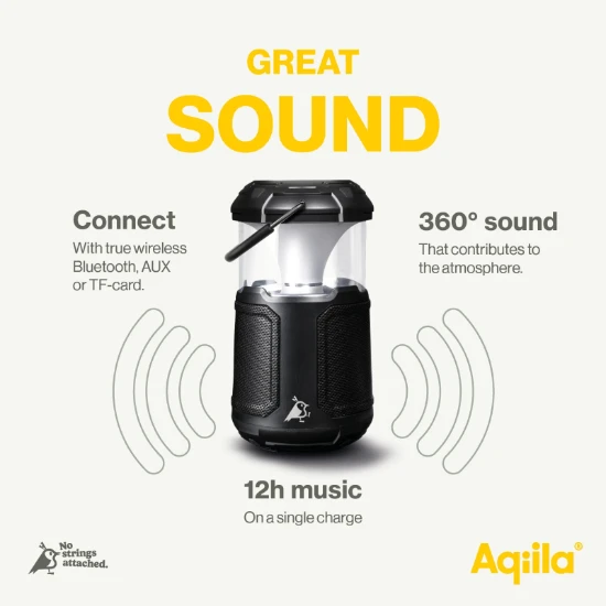 Aqiila Soundbird B10 Powerbank incl. luidspreker en LED-lamp
