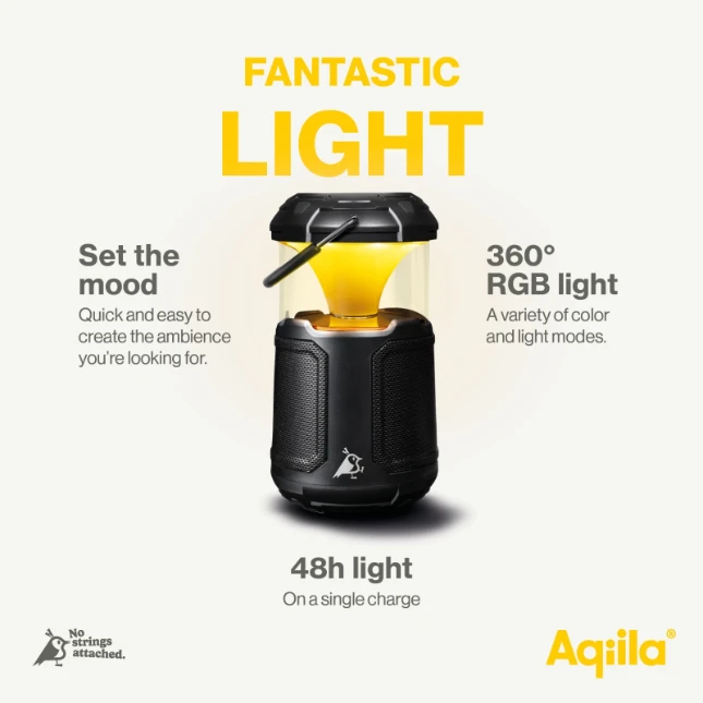 Aqiila Soundbird B10 Powerbank incl. luidspreker en LED-lamp