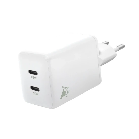 Aqiila Snellader Chargebird W2 45W USB-C 2 poorten