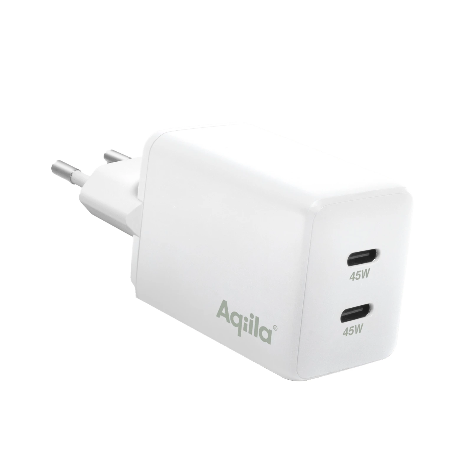 Aqiila Snellader Chargebird W2 45W USB-C 2 poorten