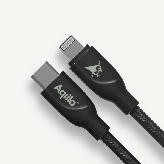 Aqiila Oplaadkabel Cablebird CB21 USB-C naar Lightning 1m nylon