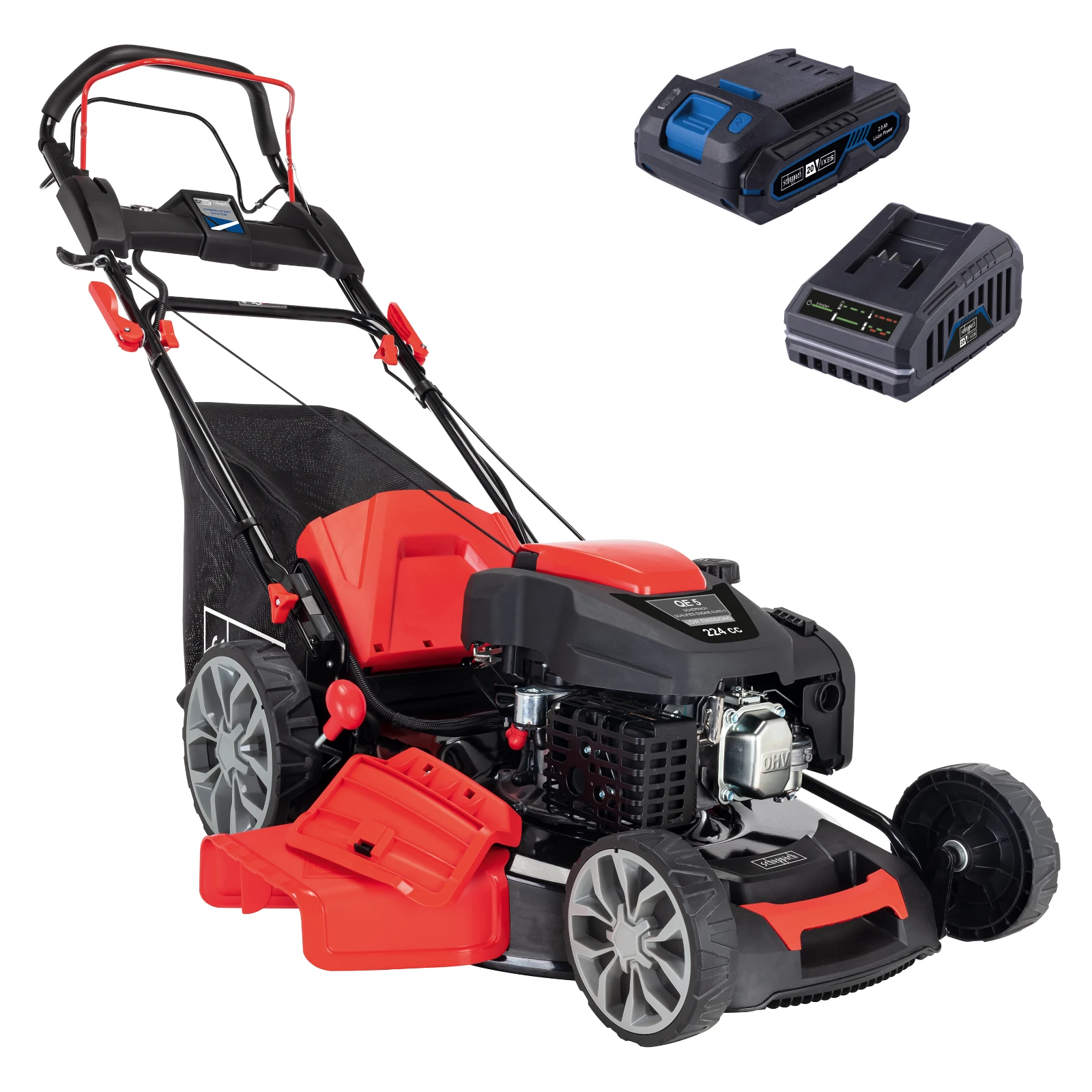 Scheppach Grasmaaier Benzine MS225-56E - 56cm - 224cc - Hybride start
