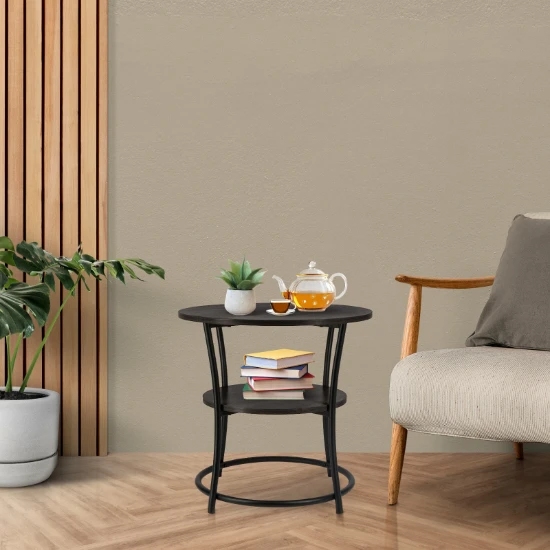 ERRO Bijzettafel Rond - O55 x H55 cm - zwart