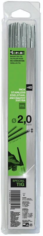 GYS Lastoevoeg TIG RVS 316L O2,0 x 330 mm (40 stuks)