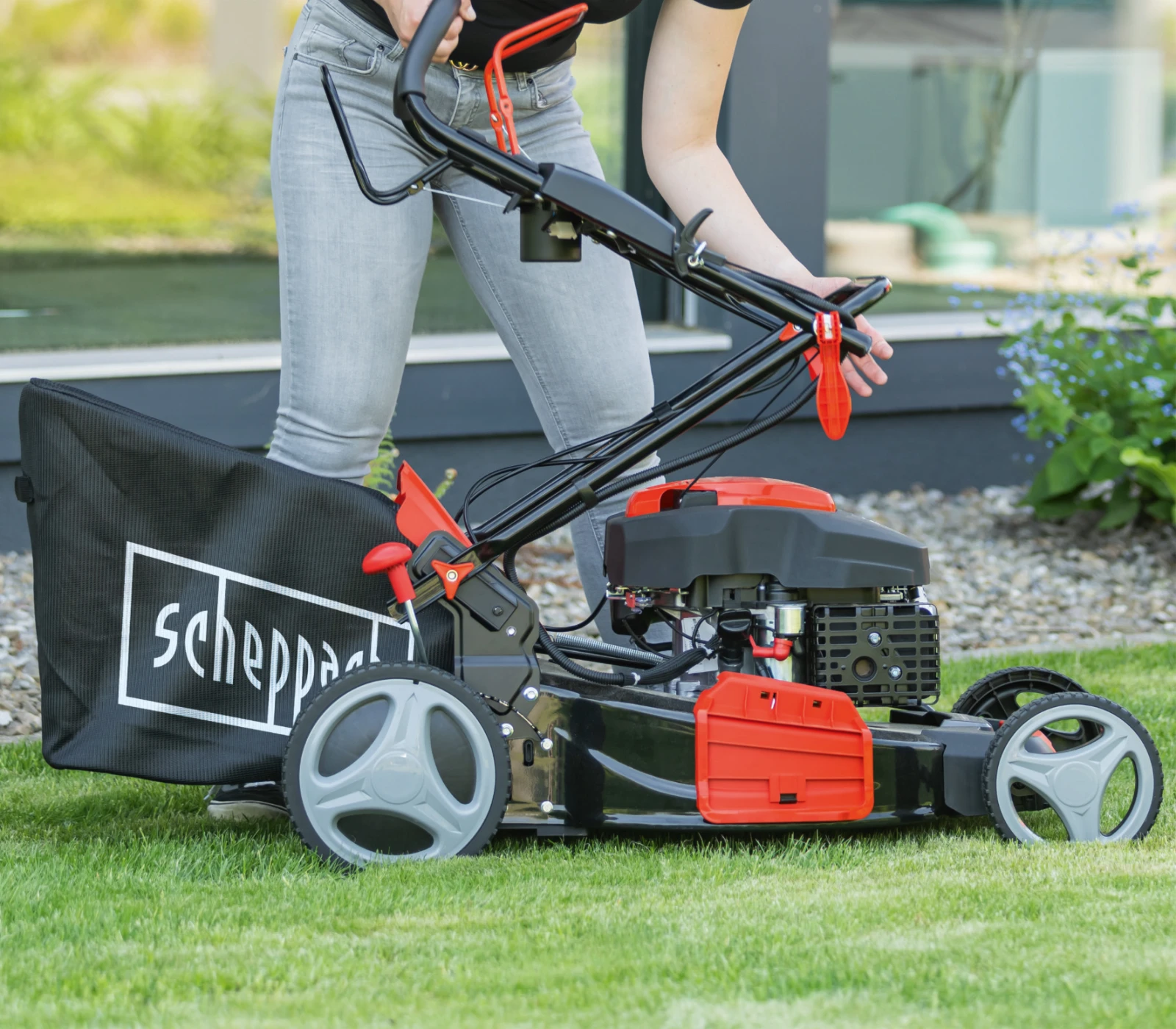 Scheppach Benzine grasmaaier MS150-46E 150cc 9PK (met accu)