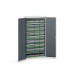 bott Verso magazijnkast  8 legborden en 36 bottBoxen RAL 7016