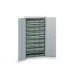 bott Verso magazijnkast 8 legborden en 36 bottBoxen RAL 7035