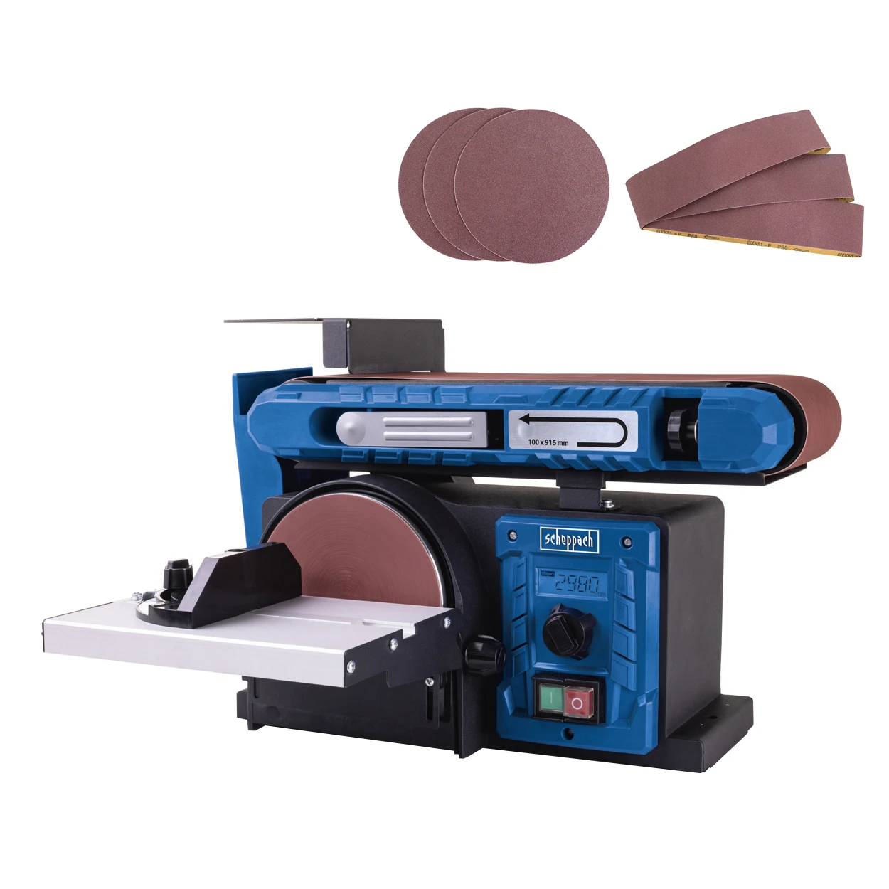 Scheppach Band- en schijfschuurmachine BTS900Vario