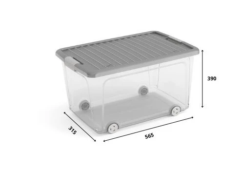 Kis W Box L 50L Transparant/grijs