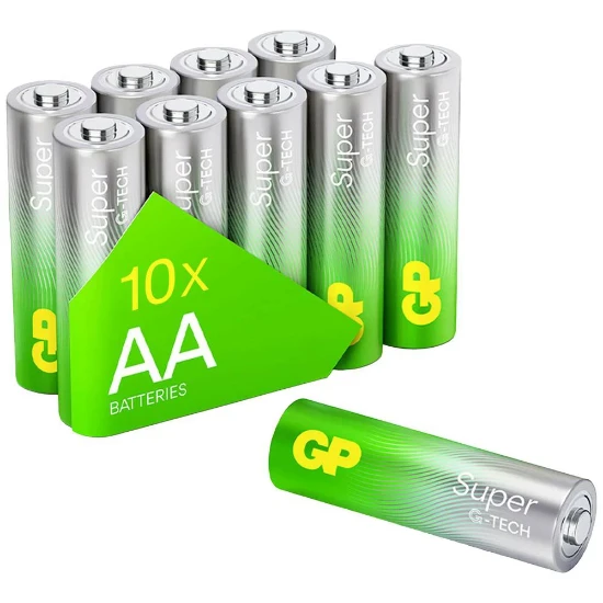 GP AA Alkaline batterij Super G-TECH 1,5V (10 stuks)