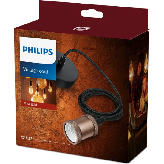 Philips Pendelsnoer Vintage E27 rosé goud