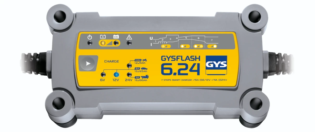 GYS Acculader GYSFLASH 6.24 6/12/24V
