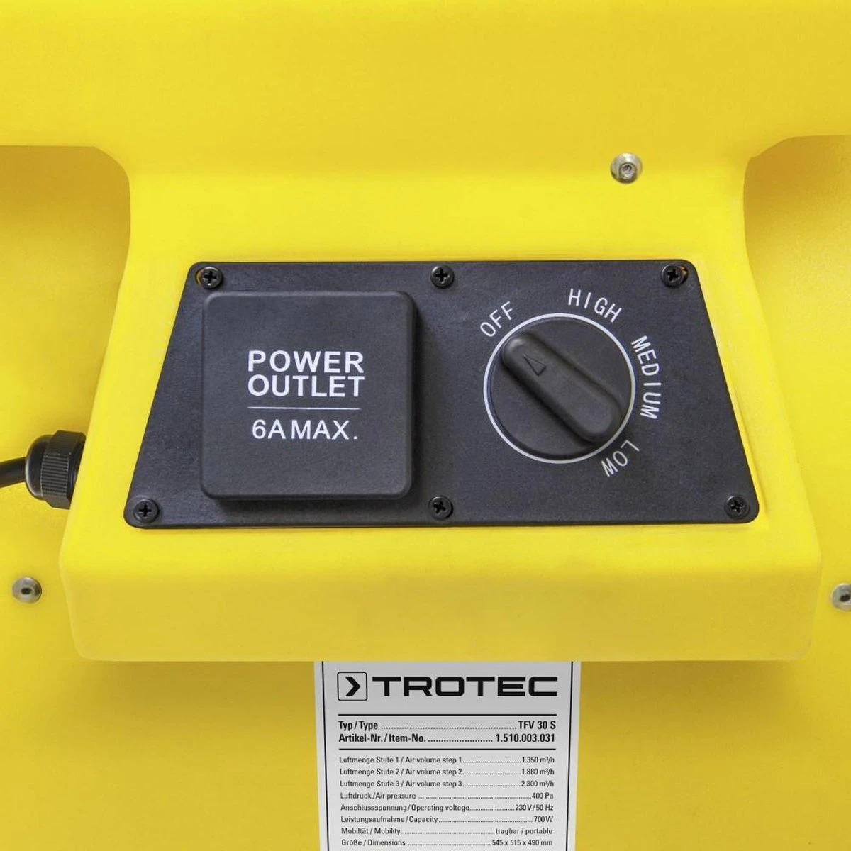 Trotec Radiaalventilator TFV 30 S