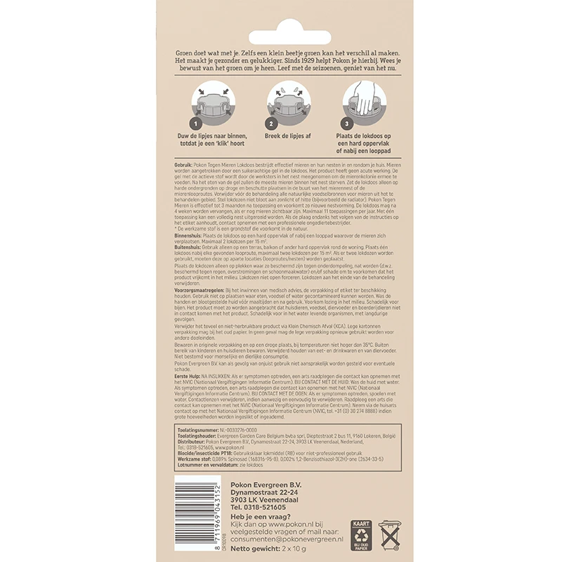 Pokon Tegen Mieren Lokdoos 2x10 gram (2 stuks)