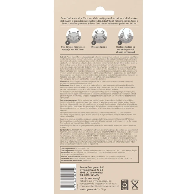 Pokon Tegen Mieren Lokdoos 2x10 gram (2 stuks)