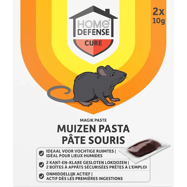 Home Defense Muizenlokdoos met pasta (2 stuks)