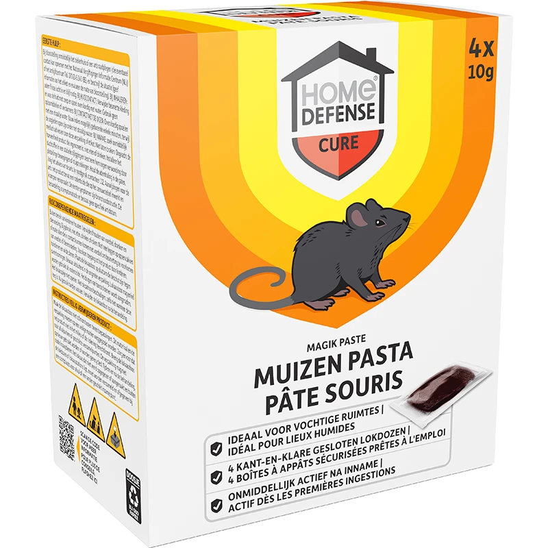 Home Defense Muizenlokdoos met pasta  (4 stuks)
