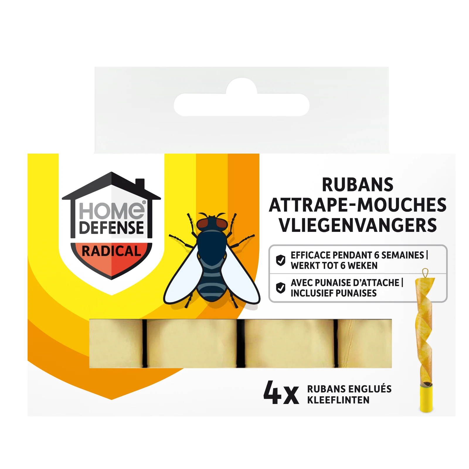 Home Defense Vliegenvangers kleeflinten  (4 stuks)