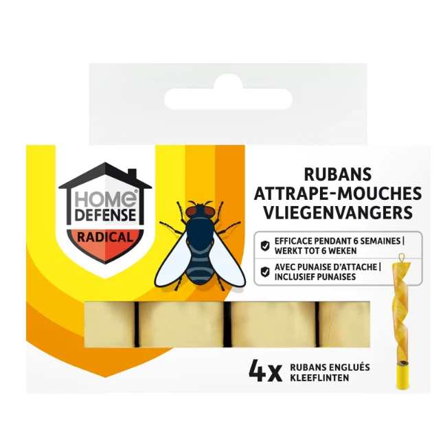 Home Defense Vliegenvangers kleeflinten  (4 stuks)