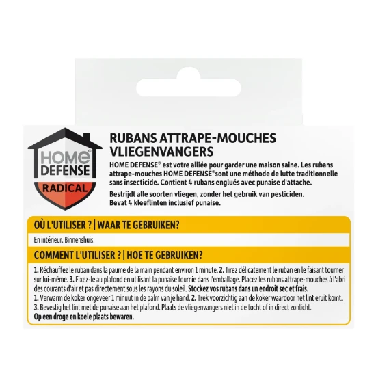 Home Defense Vliegenvangers kleeflinten  (4 stuks)