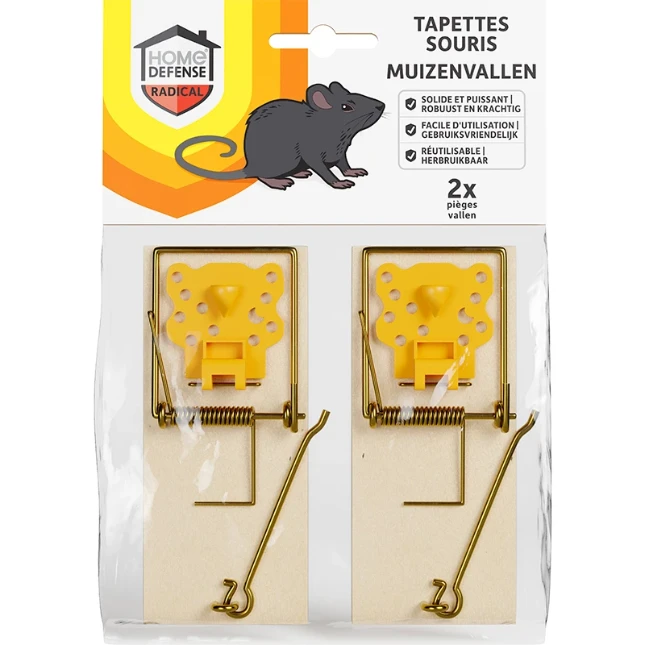 Home Defense Muizenvallen hout (2 stuks)