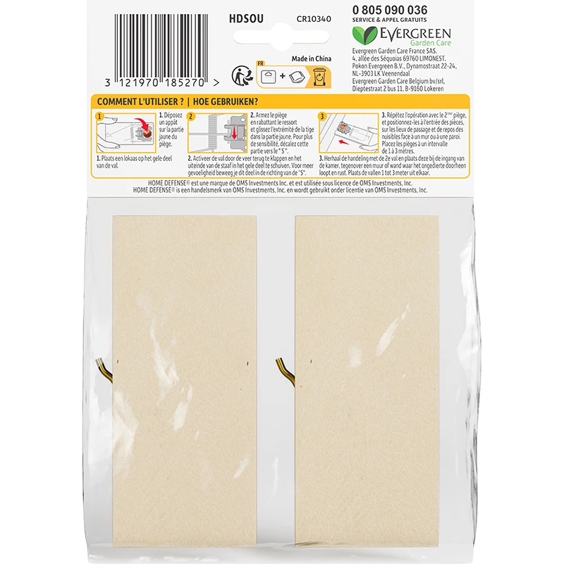 Home Defense Muizenvallen hout (2 stuks)