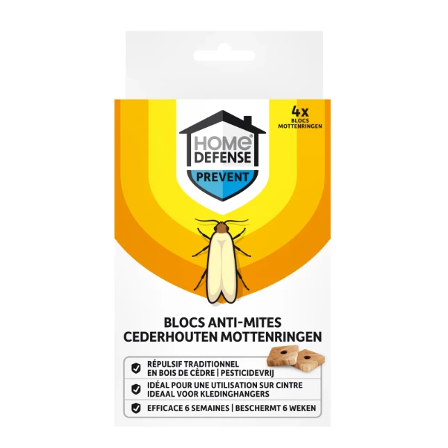 Home Defense Kledingmotten ringen  (4 stuks)