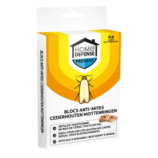 Home Defense Kledingmotten ringen  (4 stuks)