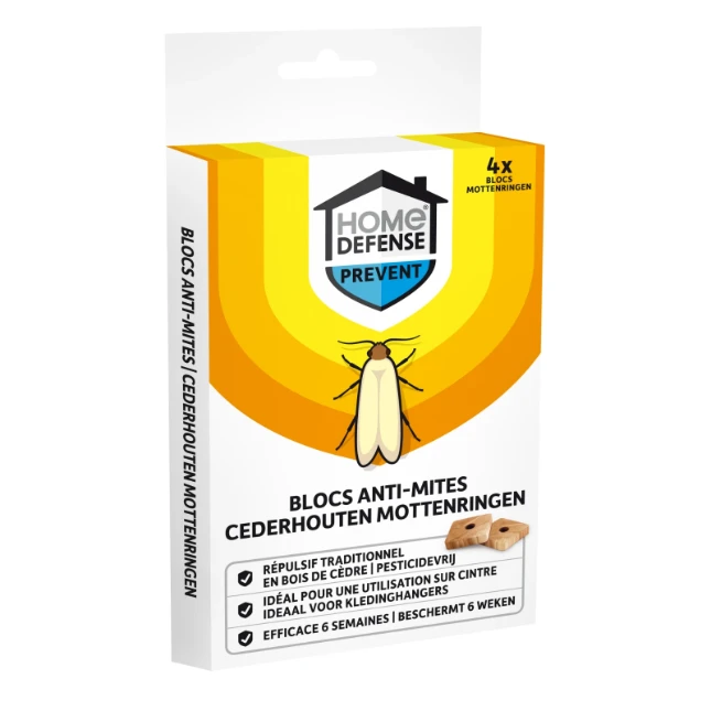 Home Defense Kledingmotten ringen  (4 stuks)