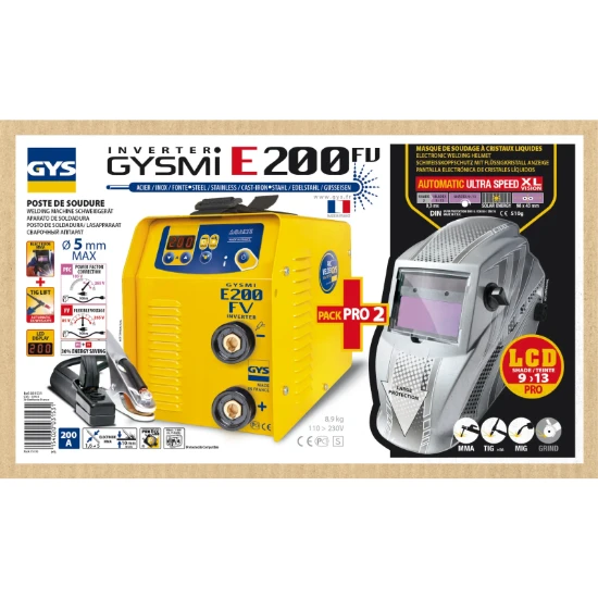 GYS Lasinverter GYSMI E200 & Lashelm LCD Hermes 9/13