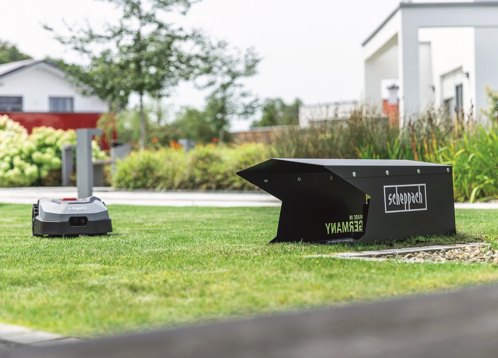 Scheppach Robotmaaier Garage Robohome