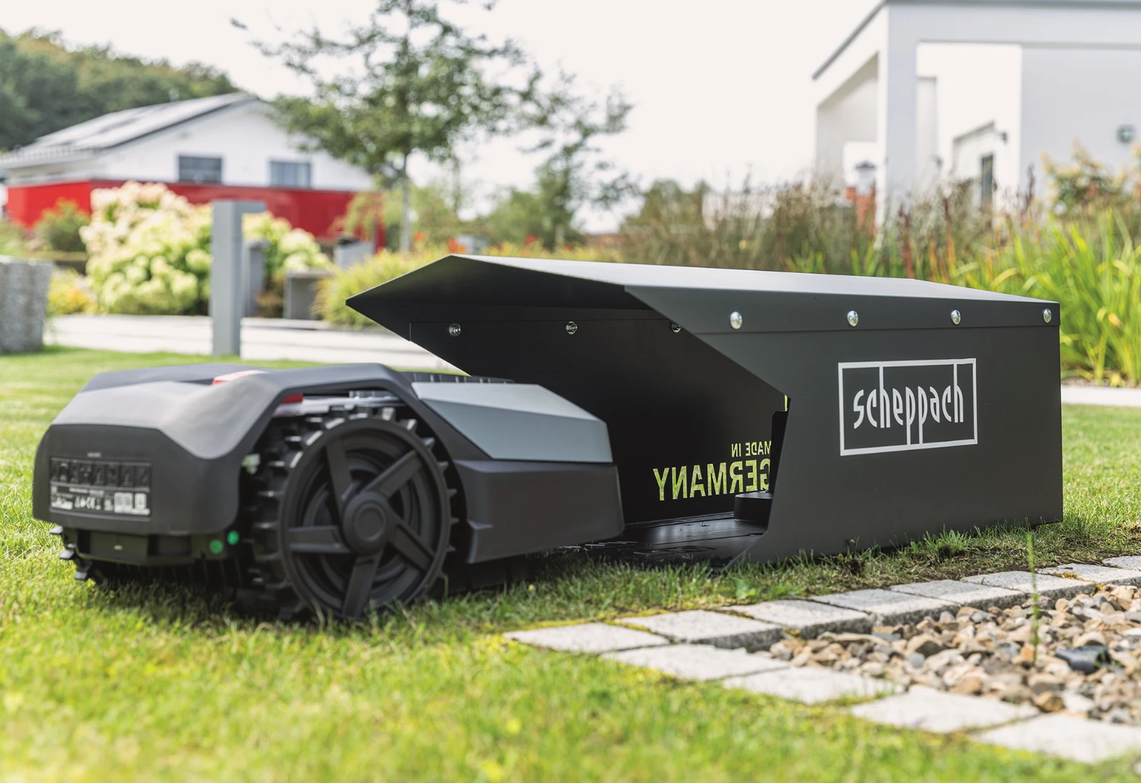 Scheppach Robotmaaier Garage Robohome