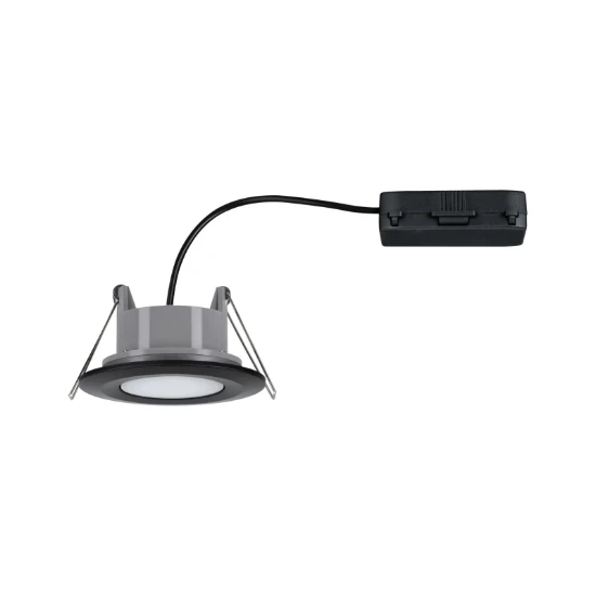 Paulmann LED-inbouwspot Calla 6W IP65 zwart O90mm