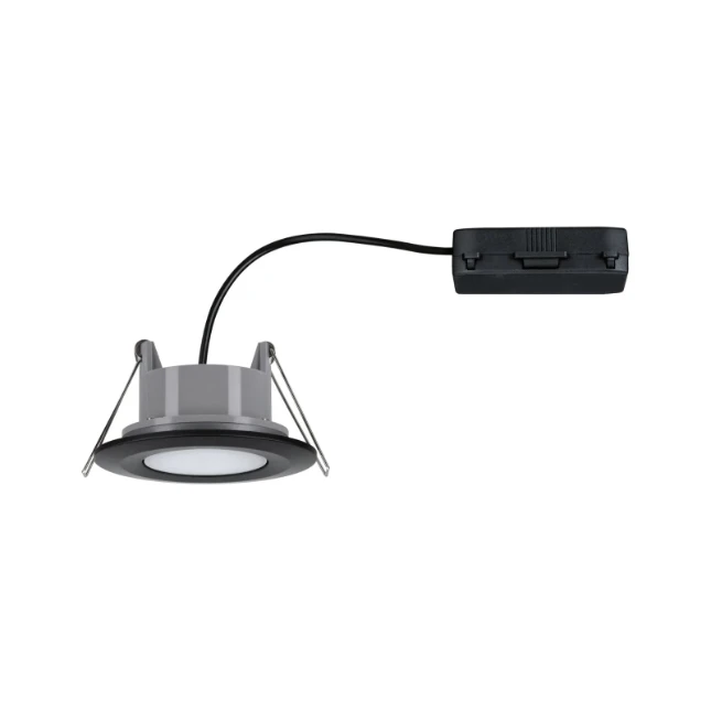 Paulmann LED-inbouwspot Calla 6W IP65 zwart O90mm