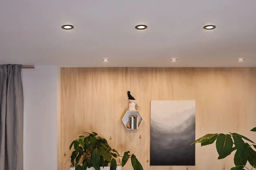 Paulmann LED-inbouwspot Calla 6W IP65 zwart O90mm