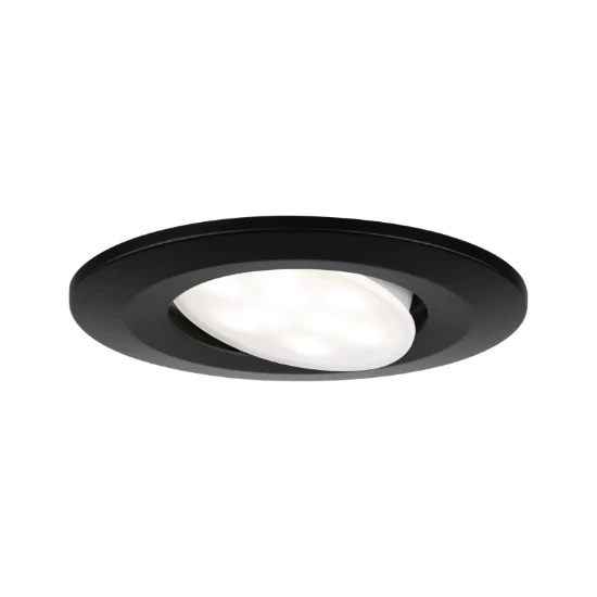 Paulmann LED-inbouwspot Calla 6W IP65 zwart O90mm