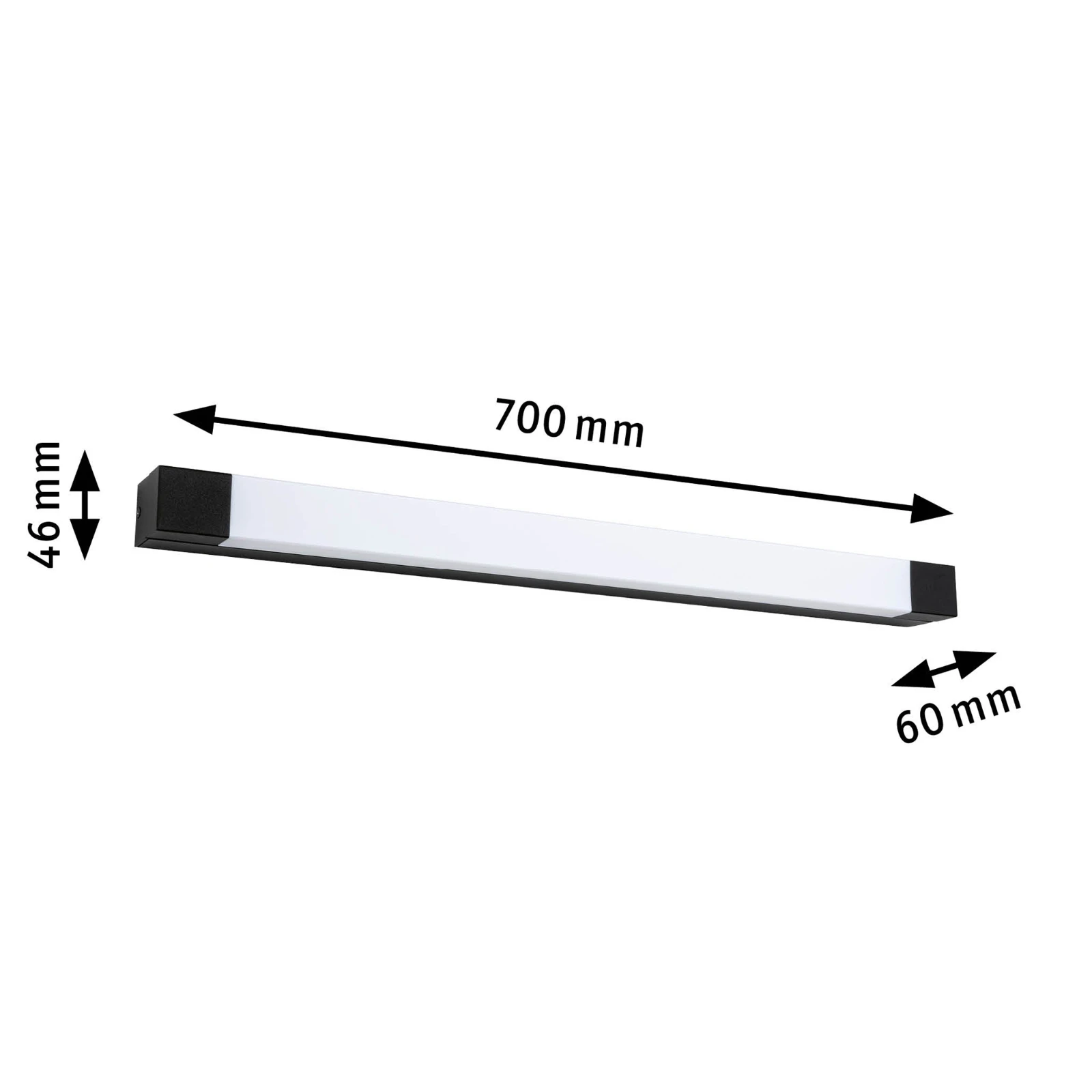 Paulmann LED-spiegellamp Quasar IP44 700 mm