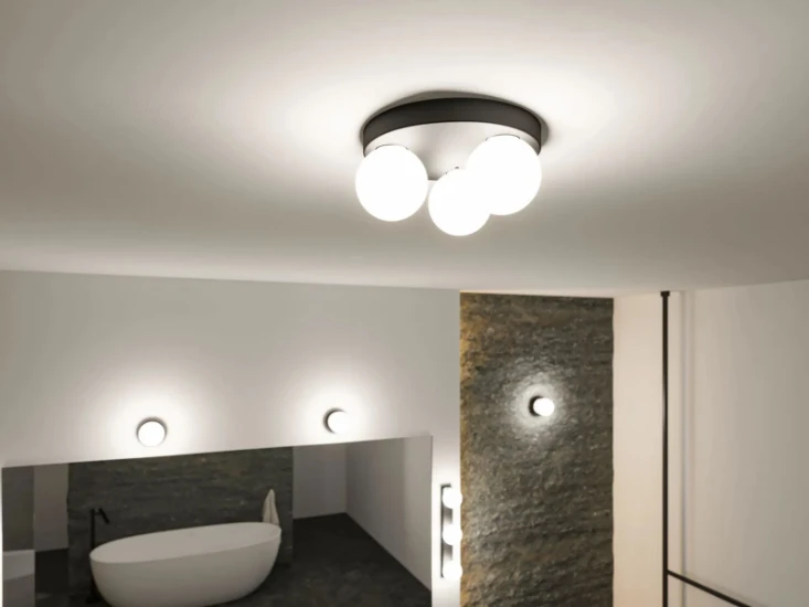 Paulmann Plafondlamp Gove IP44 G9 dimbaar  - mat zwart