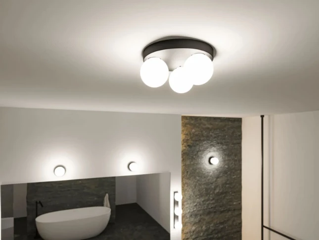 Paulmann Plafondlamp Gove IP44 G9 dimbaar  - mat zwart
