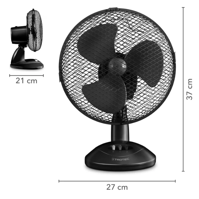 Trotec Tafelventilator TVE 8 zwart