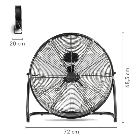 Trotec Vloerventilator TVM 24 D zwart