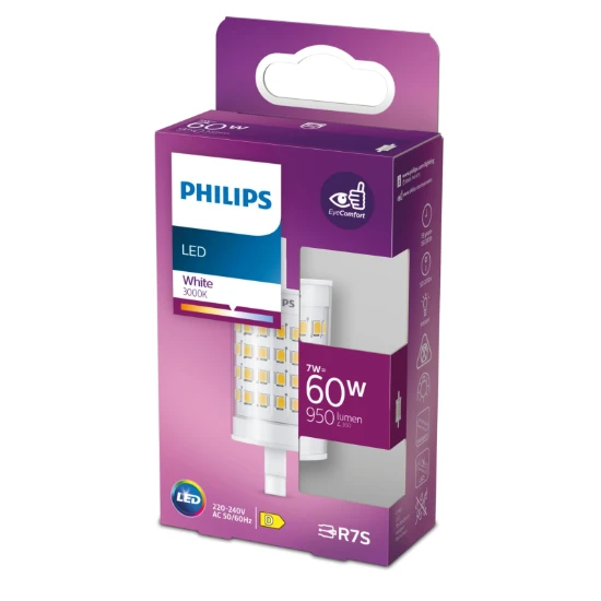 Philips LED Staaflamp 60W R7S 78mm WH RF ND SRT4