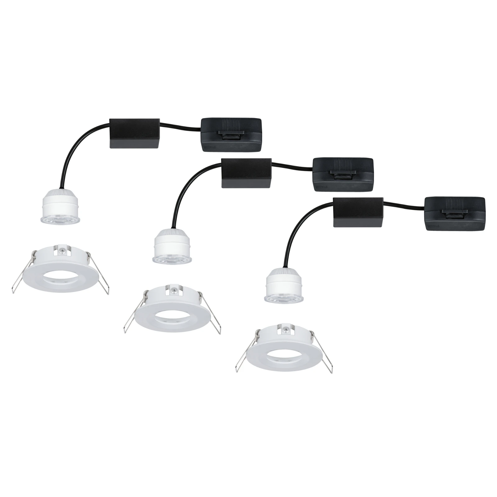 Paulmann LED-inbouwlamp Nova Mini Coin basisset wit O65mm - 3-spots