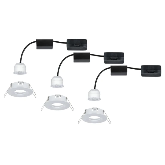 Paulmann LED-inbouwlamp Nova Mini Coin basisset wit O65mm - 3-spots
