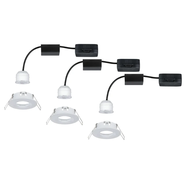 Paulmann LED-inbouwlamp Nova Mini Coin basisset wit O65mm - 3-spots