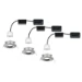 Paulmann LED-inbouwlamp Nova Mini Coin basisset staal O65mm - 3-spots