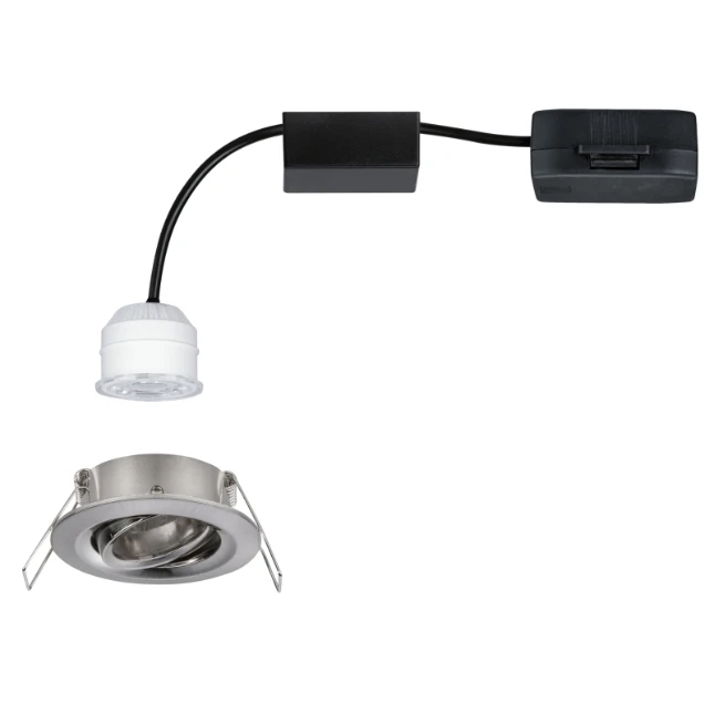 Paulmann LED-inbouwlamp Nova Mini Coin zwenkbaar  staal O66mm 1-spot