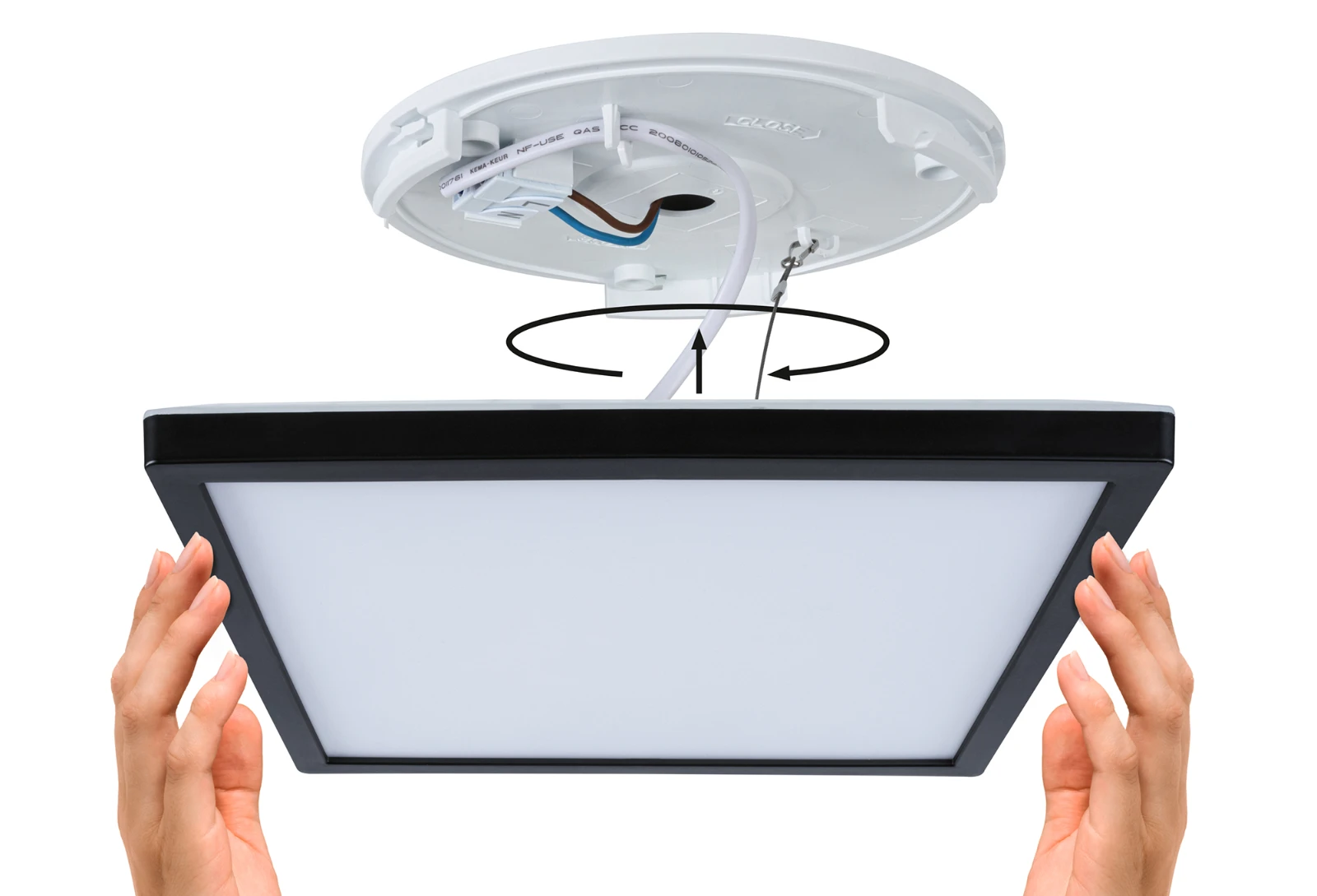 Paulmann LED-paneel Atria Shine vierkant 298x298mm 15,7W zwart