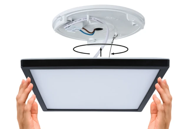 Paulmann LED-paneel Atria Shine vierkant 298x298mm 15,7W zwart