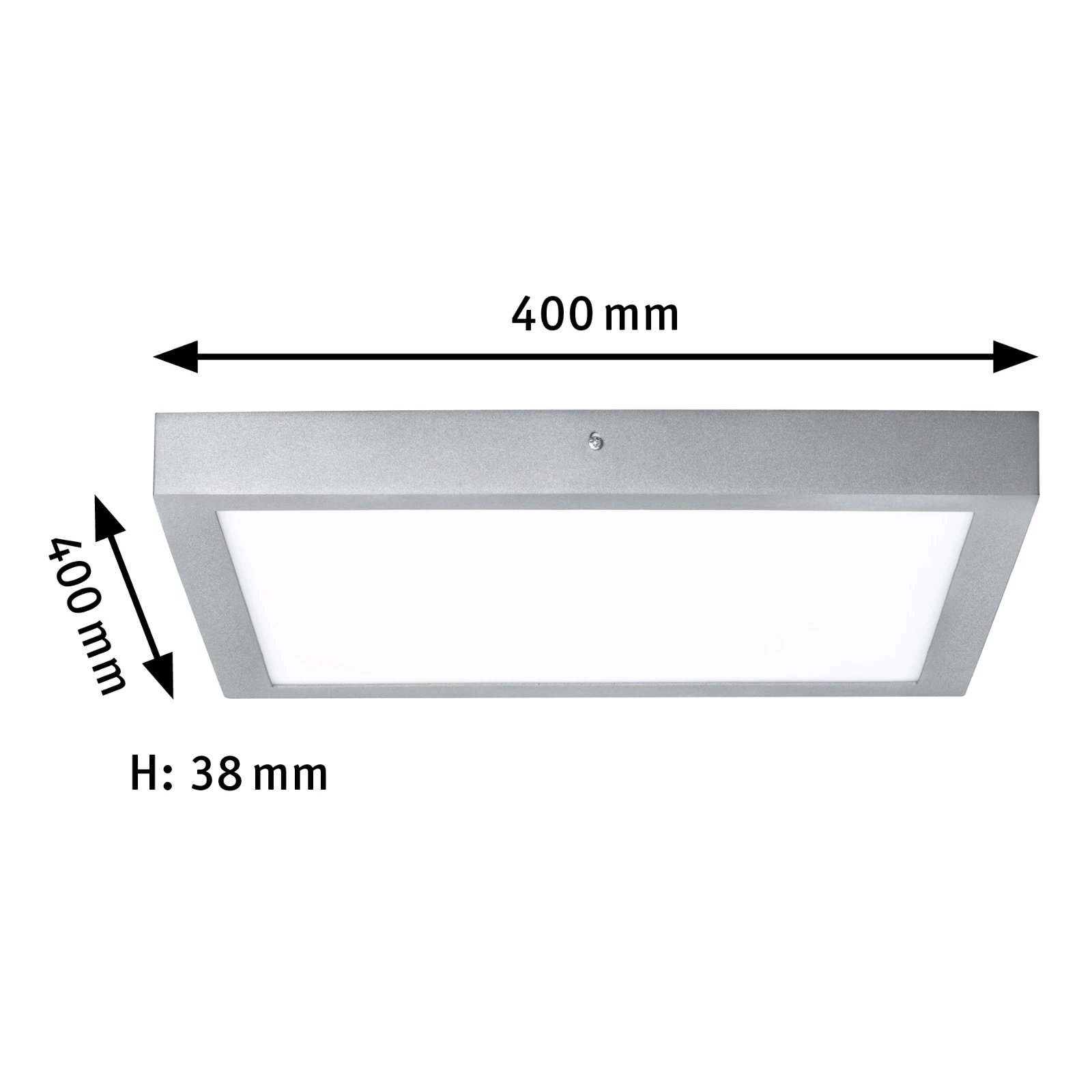 Paulmann LED-paneel Lunar 400x400mm 22W 3000K chroom